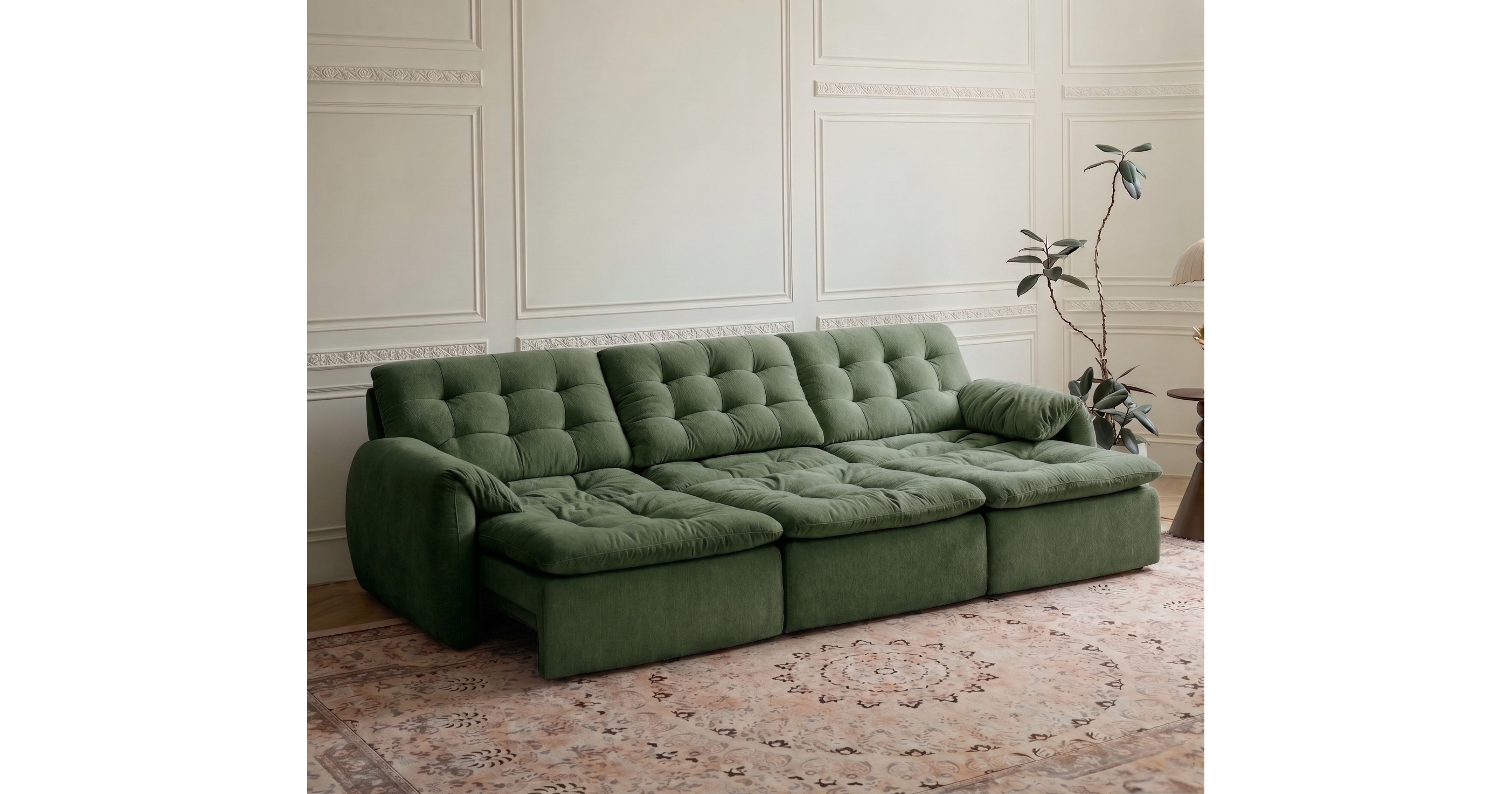 Tiffany Extendable Sofa | Seats 2 to 5 | Chenille Fabric