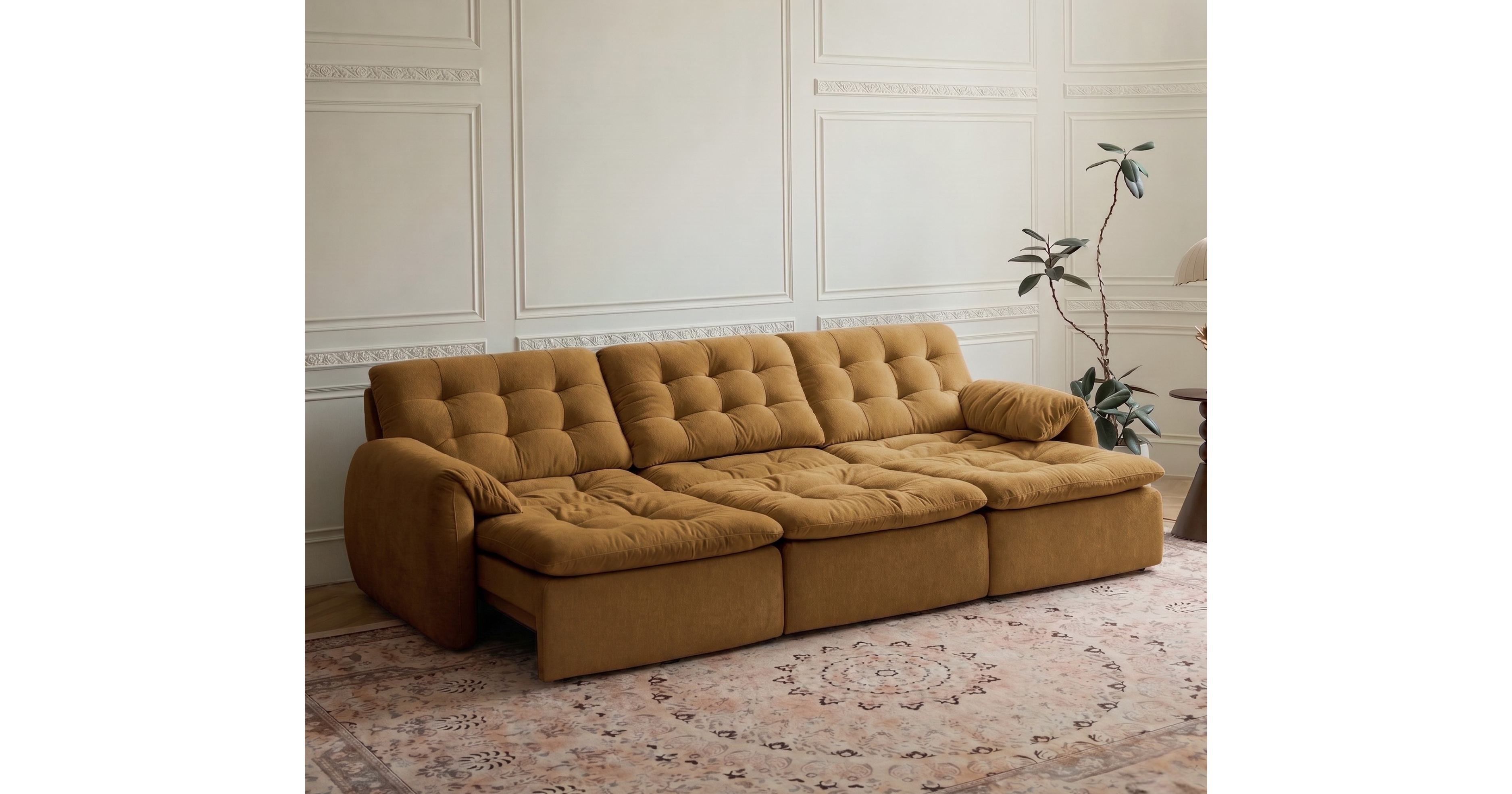 Tiffany Extendable Sofa | Seats 2 to 5 | Chenille Fabric