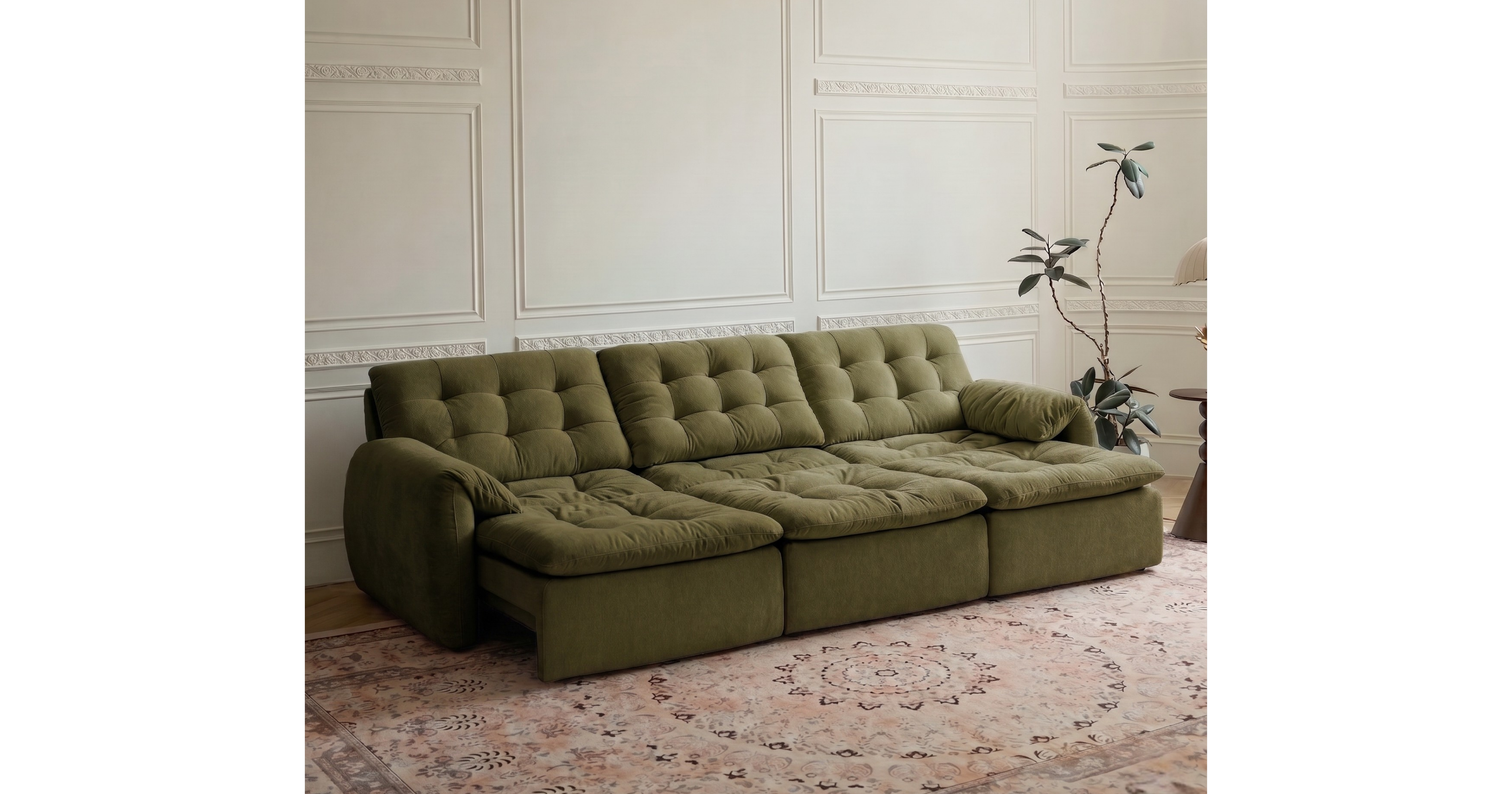 Tiffany Extendable Sofa | Seats 2 to 5 | Chenille Fabric