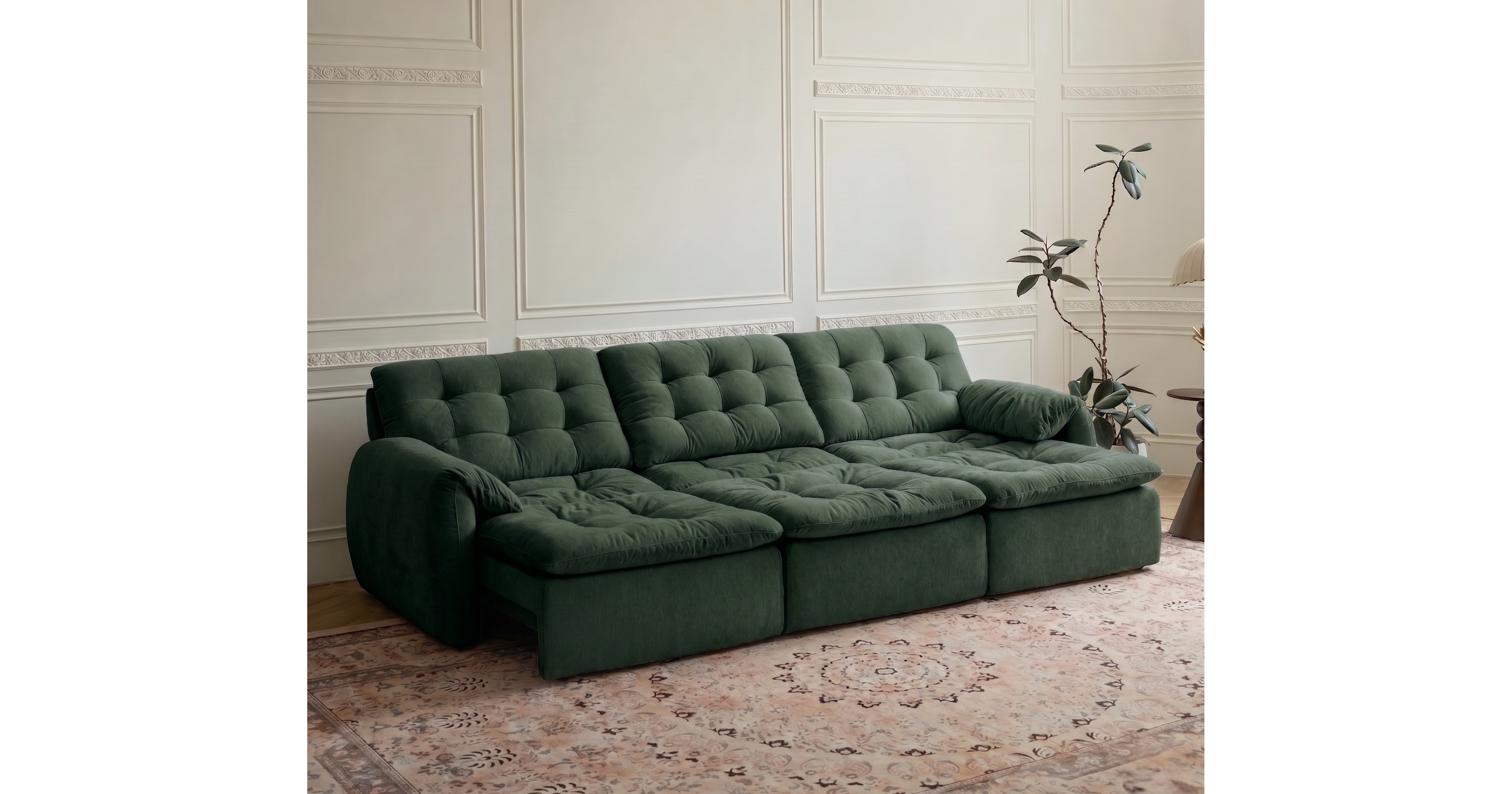 Tiffany Extendable Sofa | Seats 2 to 5 | Chenille Fabric
