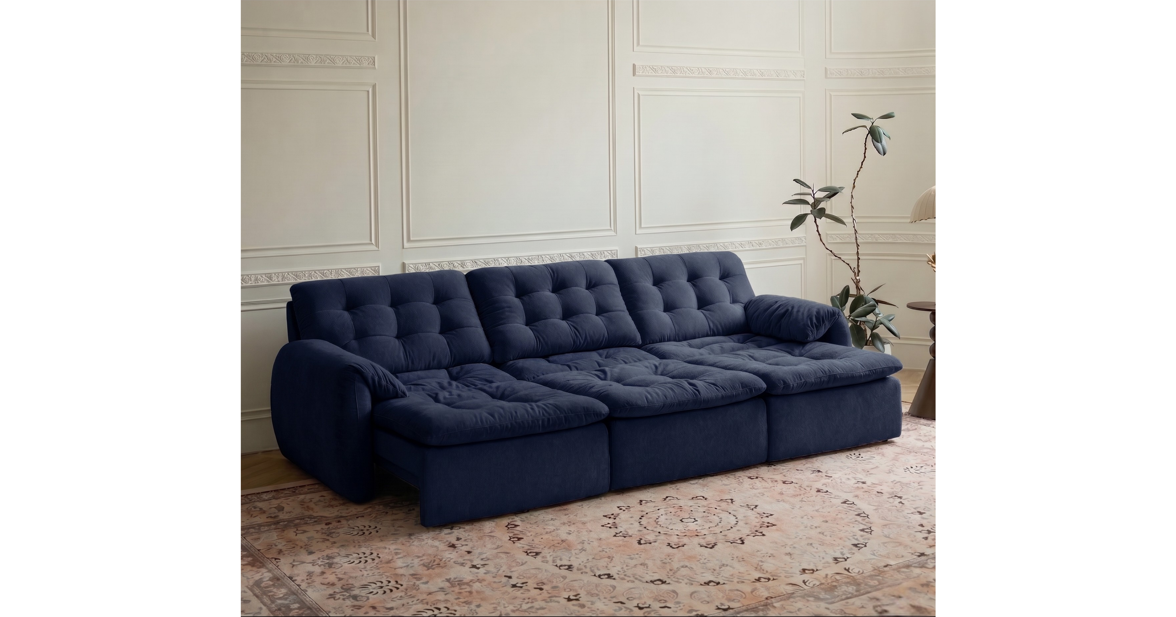 Tiffany Extendable Sofa | Seats 2 to 5 | Chenille Fabric