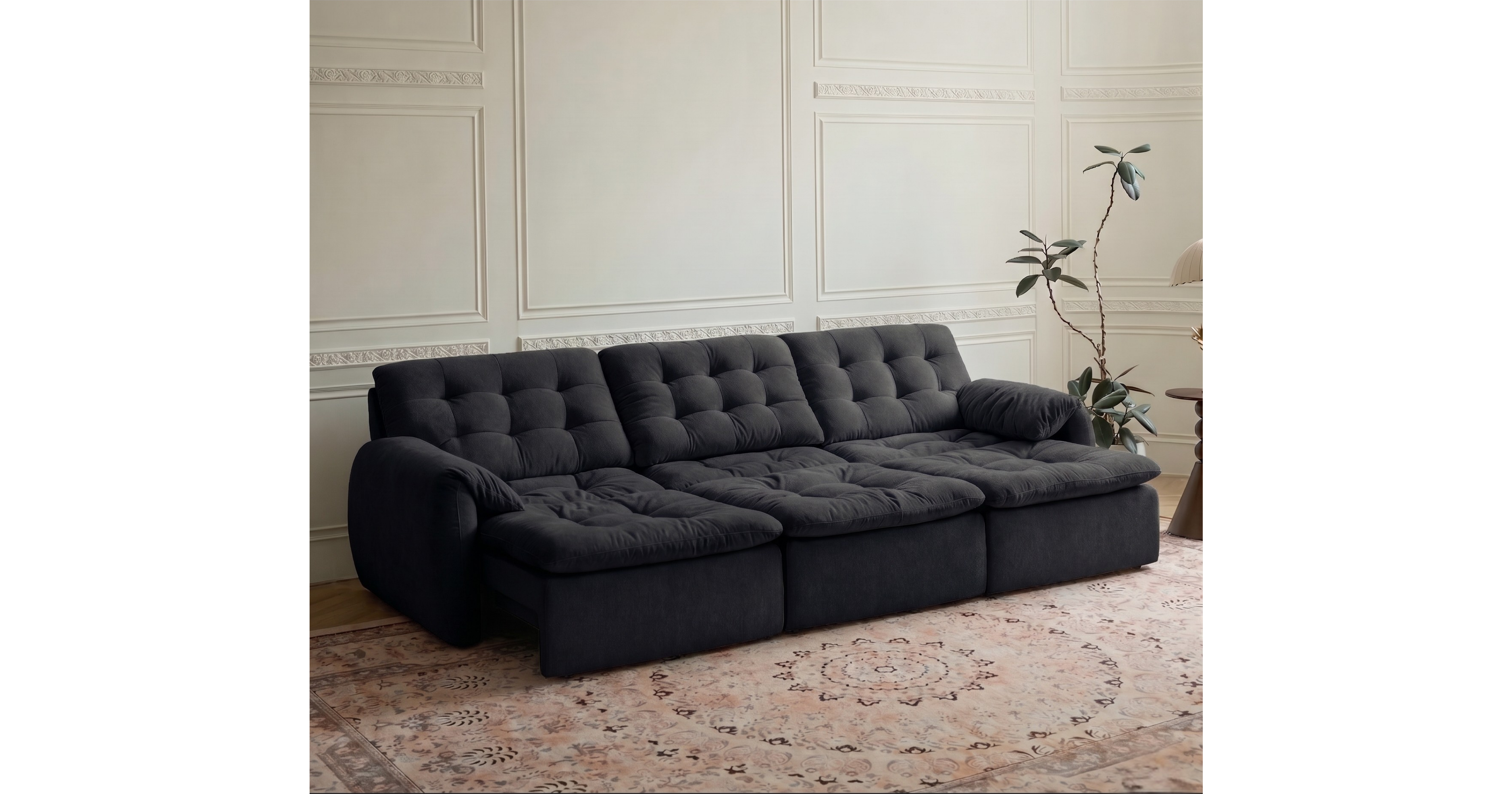 Tiffany Extendable Sofa | Seats 2 to 5 | Chenille Fabric