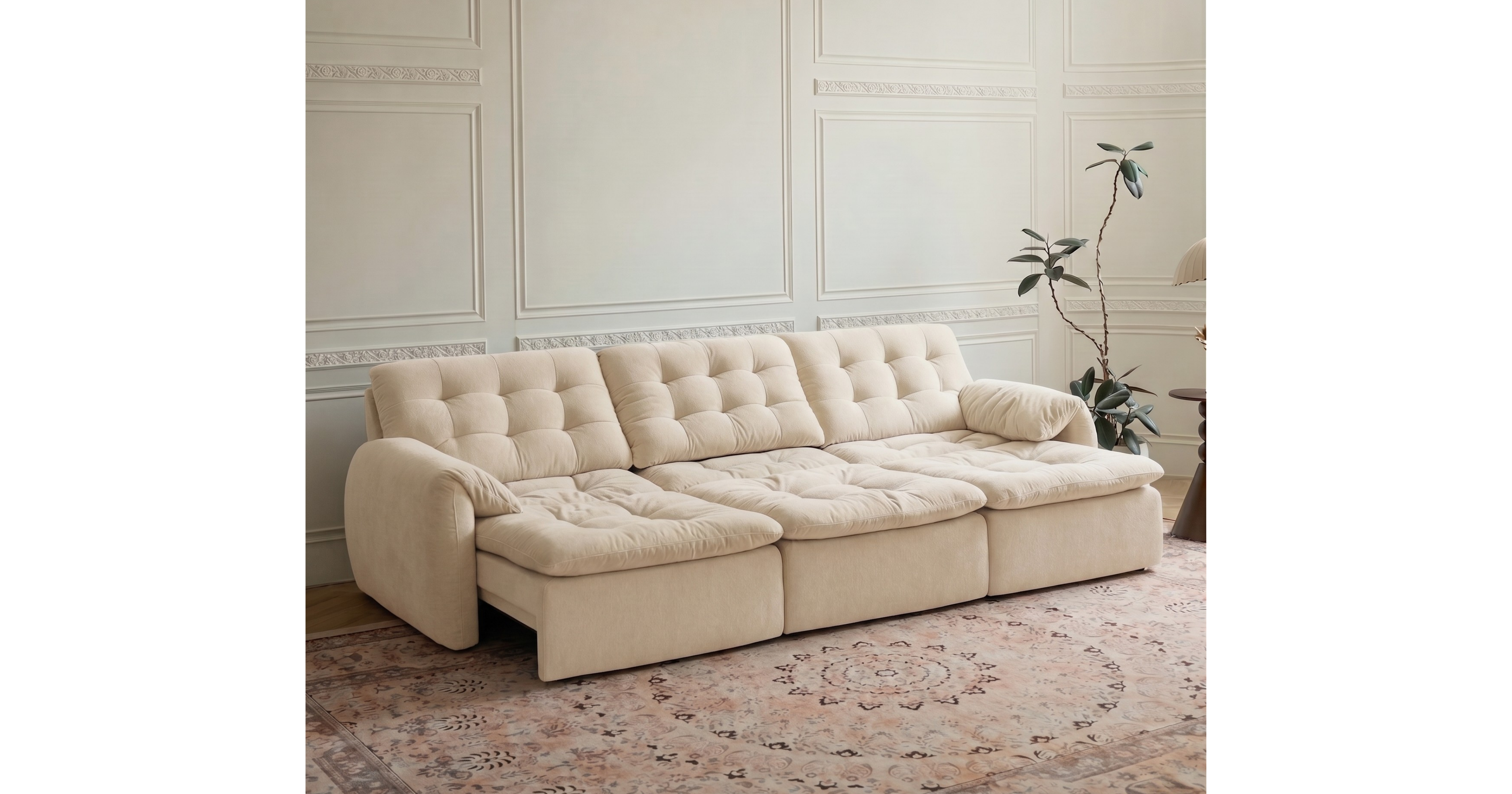 Tiffany Extendable Sofa | Seats 2 to 5 | Chenille Fabric
