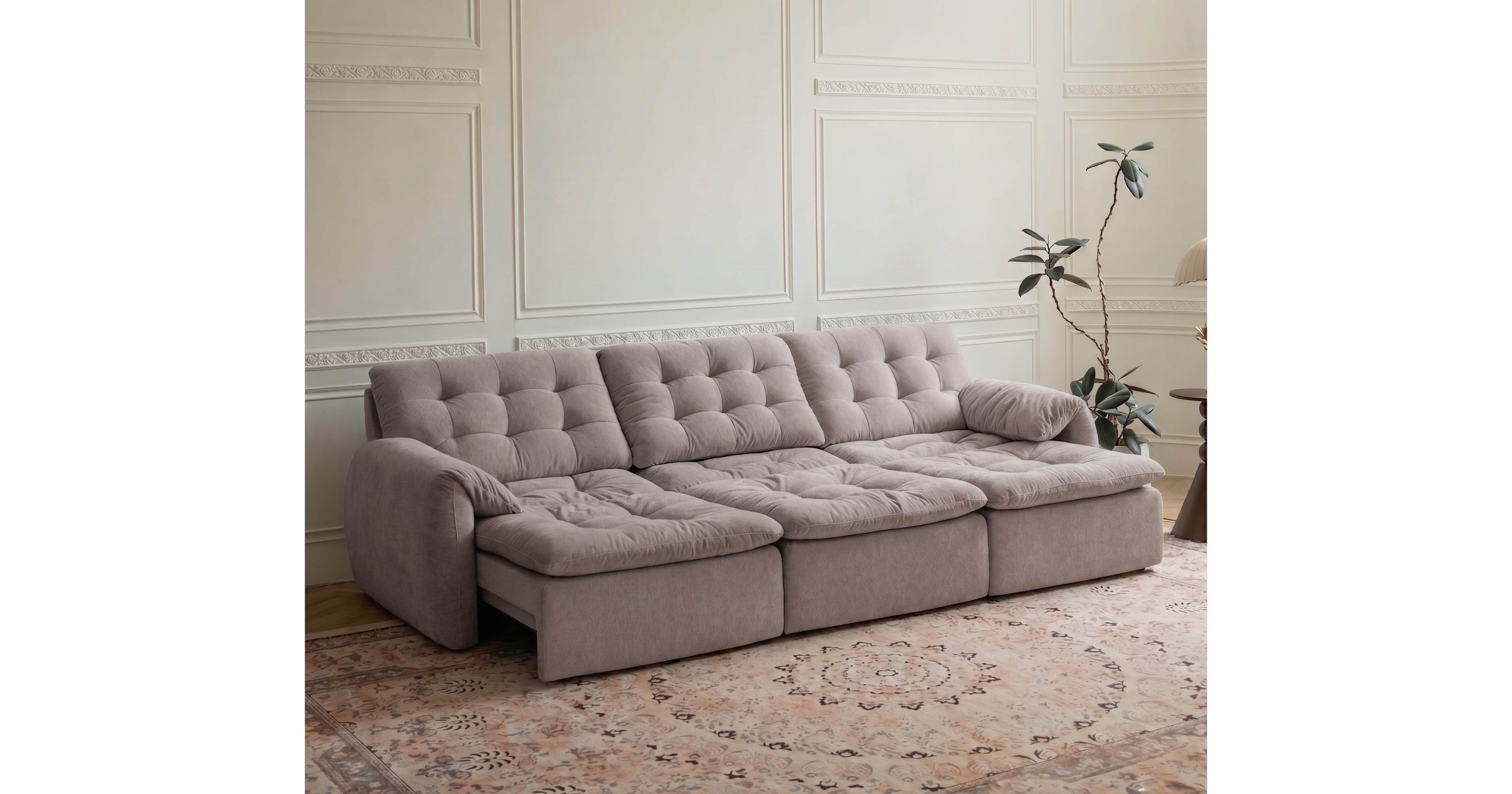 Tiffany Extendable Sofa | Seats 2 to 5 | Chenille Fabric