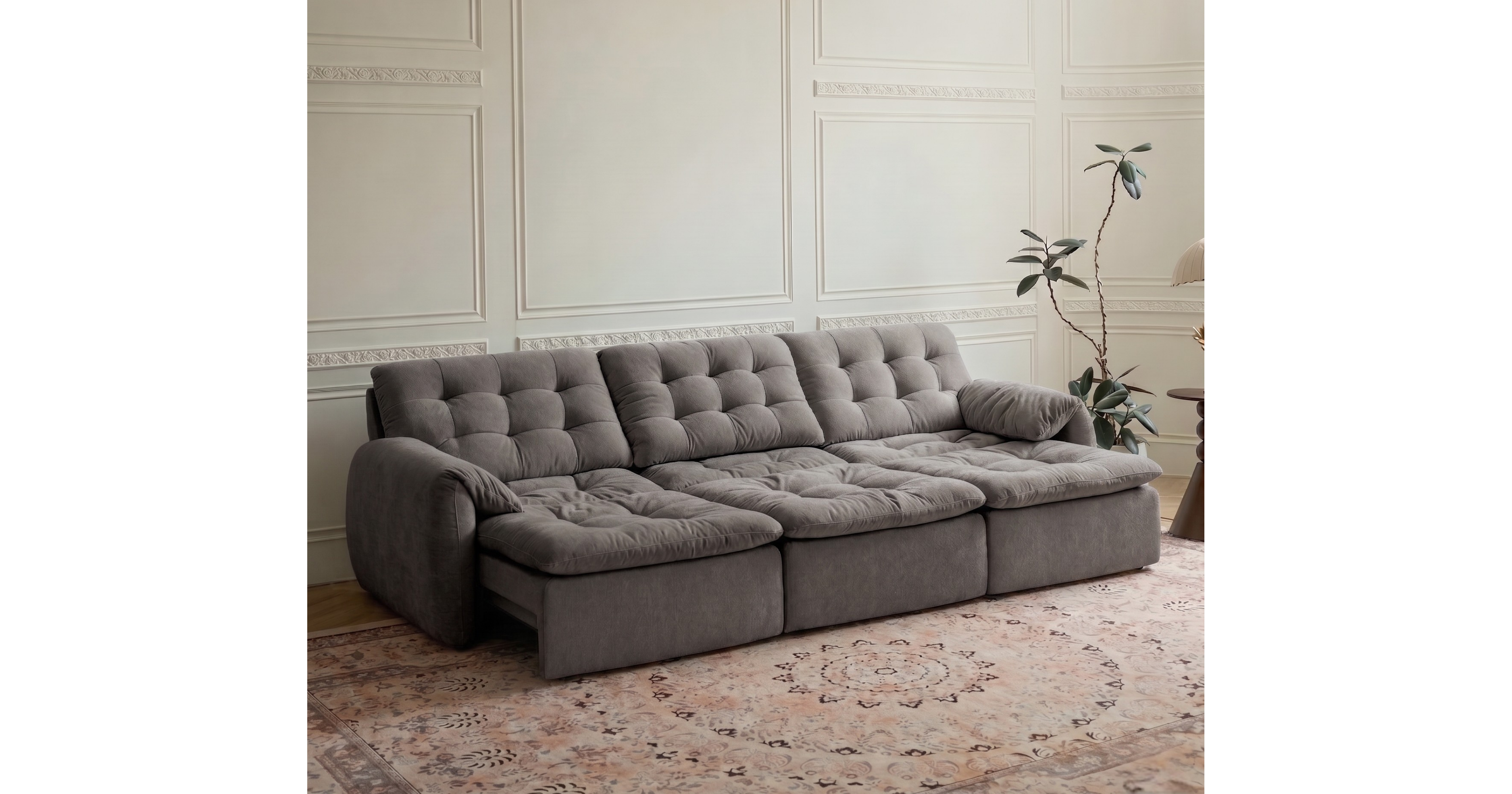 Tiffany Extendable Sofa | Seats 2 to 5 | Chenille Fabric