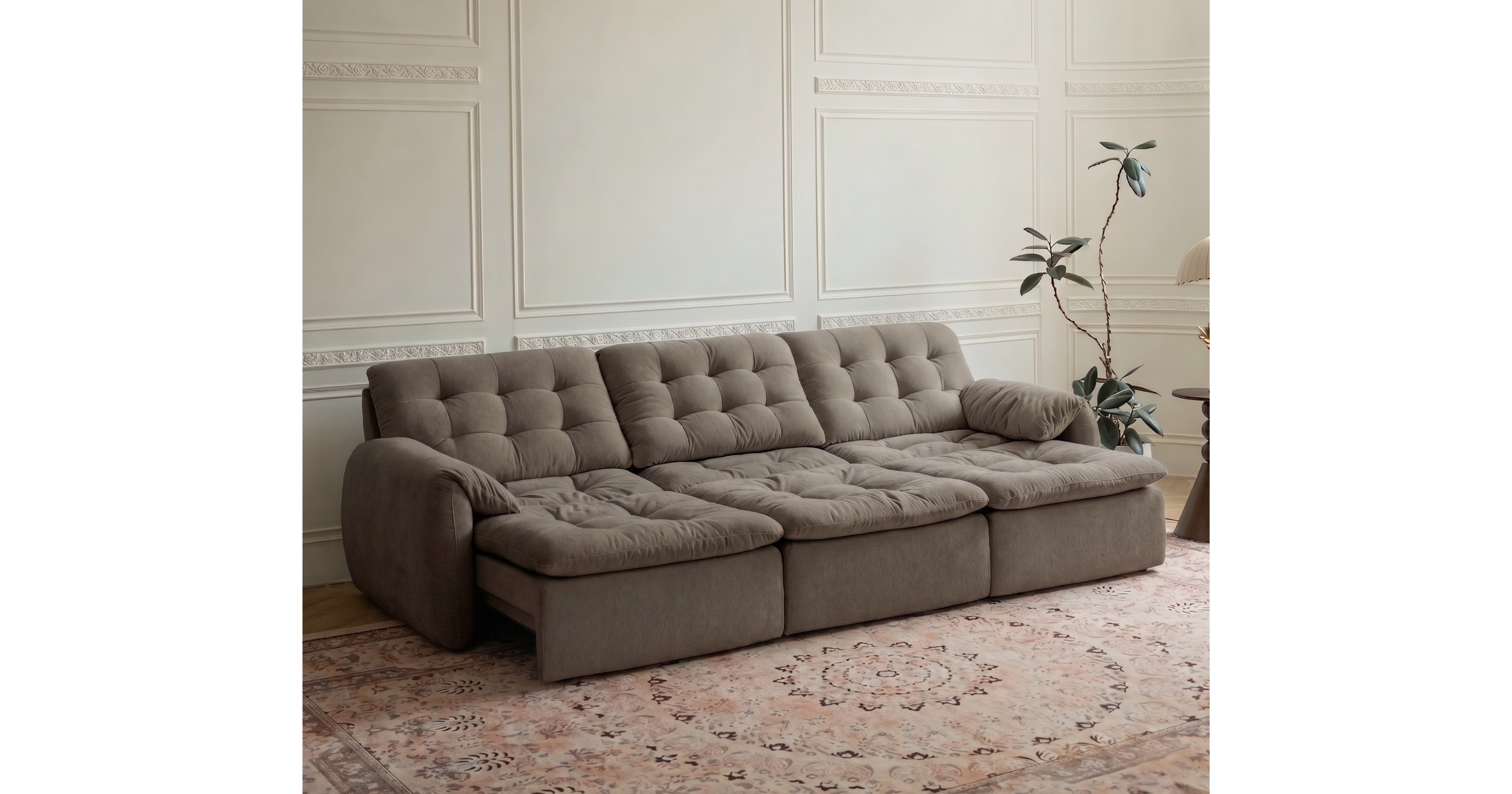 Tiffany Extendable Sofa | Seats 2 to 5 | Chenille Fabric